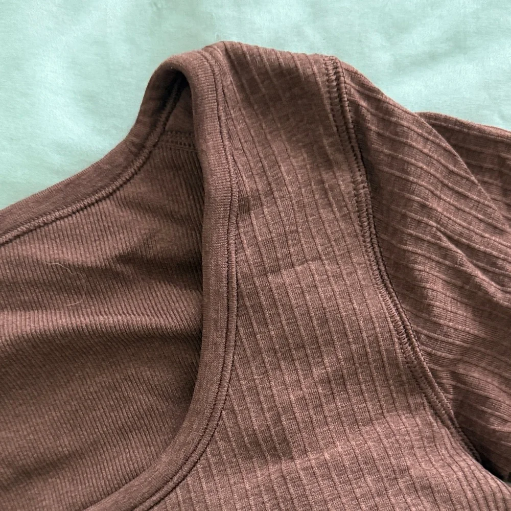 lululemon Ribbed Short Sleeve Top - Java - Picture 2 of 5